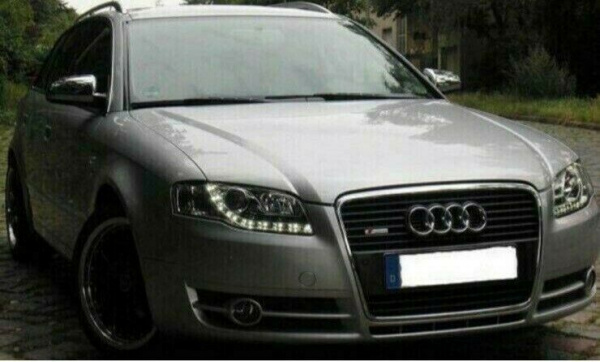 LED Tagfahrlicht Design Scheinwerfer für Audi A4 B7 05-08 chrom